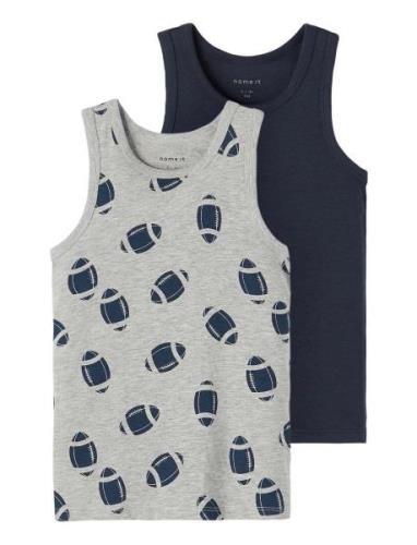 Nmmtank Top 2P Grey Mel Rugby Noos Name It Grey