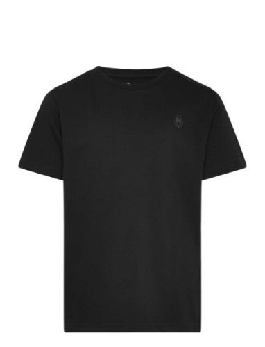 Regular Fit Badge T-Shirt - Gots/Ve Knowledge Cotton Apparel Black