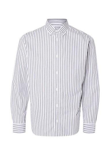 Slhslimrick-Poplin Shirt Ls Noos Selected Homme White