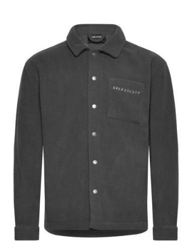 Embroidered Fleece Overshirt Lyle & Scott Grey