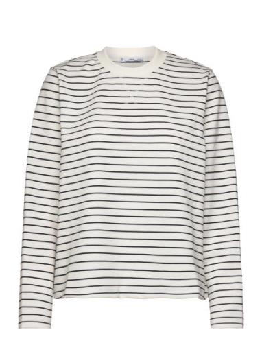 Striped Sweatshirt Mango Cream