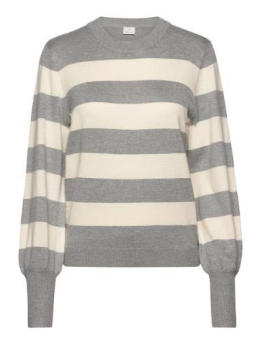 Kalizza Striped Pullover Kaffe Grey