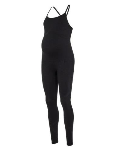 Mlpaulette Strap Active Jumpsuit Noos Mamalicious Black