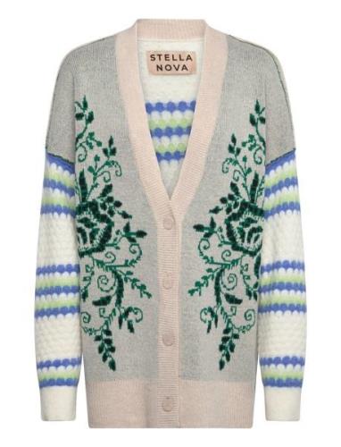 Jaquard And Knitted Cardigan Stella Nova Patterned