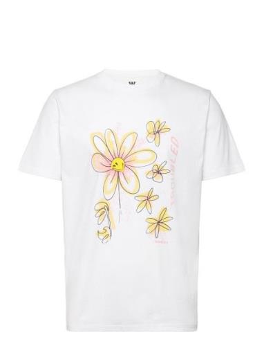 Ace Daisy T-Shirt Gots Double A By Wood Wood White