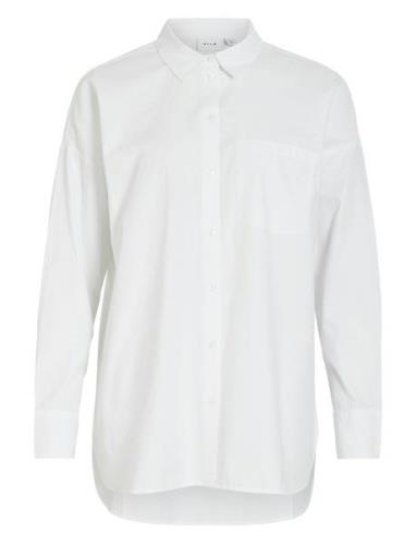 Vidarma L/S Loose Button Shirt - Noos Vila White