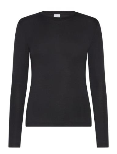 Vialexia O-Neck L/S Top - Noos Vila Black