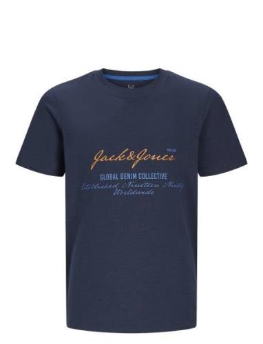 Jjgreat B2S Logo Tee Ss Ln Jnr Jack & J S Navy