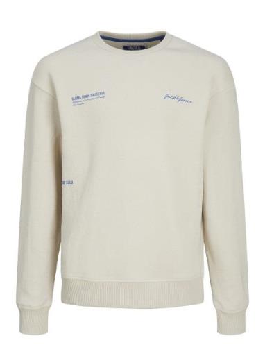 Jjgreat B2S Sweat Crew Loose Ln Jnr Jack & J S Cream