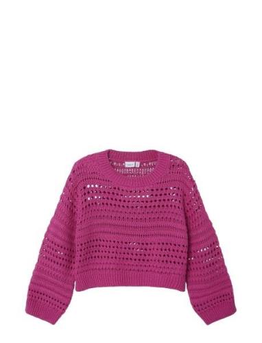 Nkfkalea Ls Loose Short Knit Name It Pink