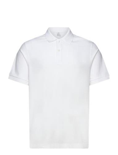 100% Cotton Pique Polo Shirt Mango White