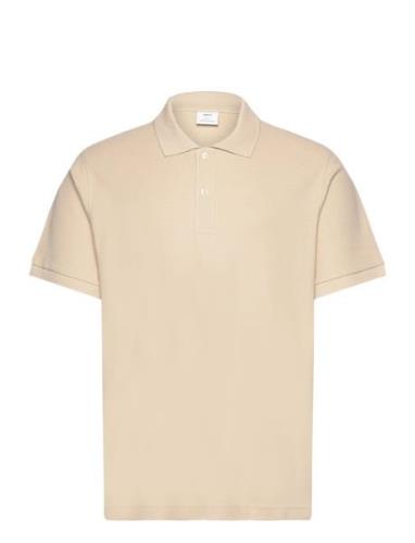 100% Cotton Pique Polo Shirt Mango Beige