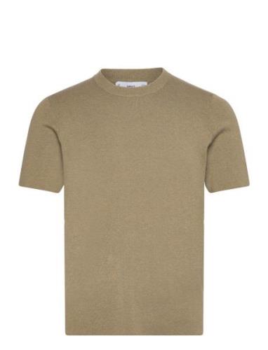 Knit Cotton T-Shirt Mango Khaki