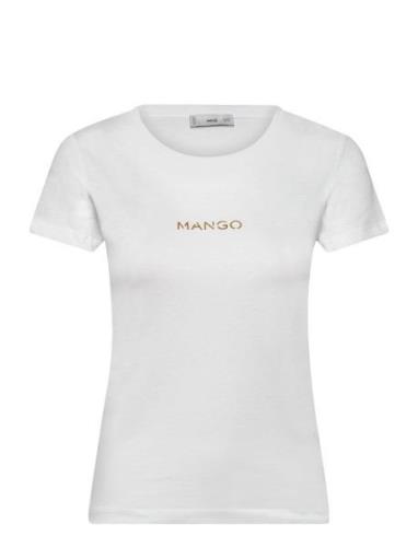 Logo Cotton T-Shirt Mango White