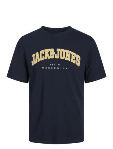 Jjecaleb Varsity Tee Ss O-Neck Noos Jnr Jack & J S Navy