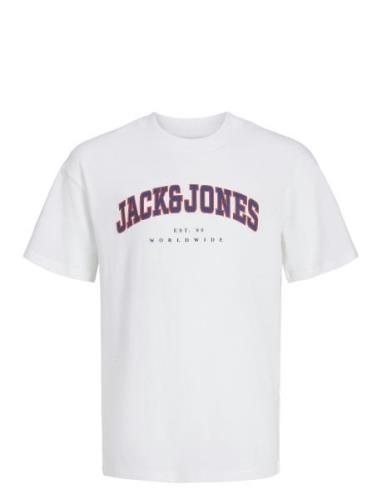 Jjecaleb Varsity Tee Ss O-Neck Noos Jnr Jack & J S White