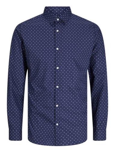 Jjjoe Print Shirt Ls Aw24 Jack & J S Navy