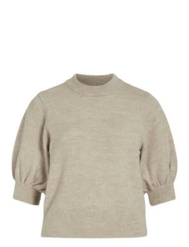 Vibiola 3/4 Sleeve Knit Top #6 Vila Beige