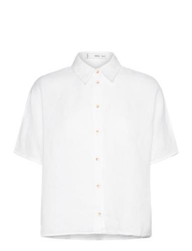 Linen 100% Shirt Mango White