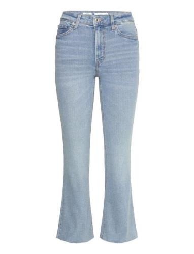 Sienna Flared Cropped Jeans Mango Blue