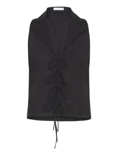 Sleeveless Blouse With Bows Mango Black