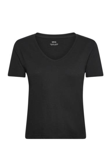 Short-Sleeved Cotton T-Shirt Mango Black