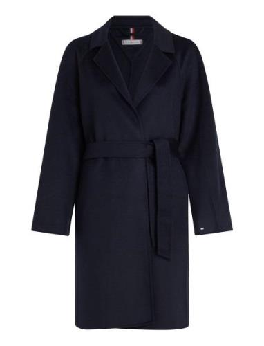 Reg Df Wool Belted Coat Tommy Hilfiger Navy