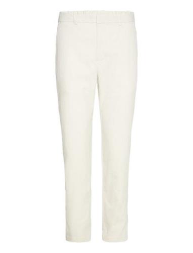 Slim Fit Technical Fabric Trousers Mango White