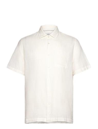 Regular-Fit Linen Shirt With Pocket Mango White