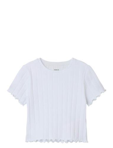 Nkfnoralina Ss Crop Top Noos Name It White