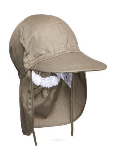 Cap W/Neck - Solid Colour Melton Khaki