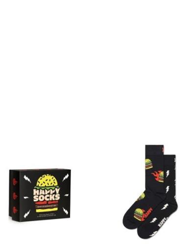 2-Pack Blast Off Burger Socks Gift Set Happy Socks Black