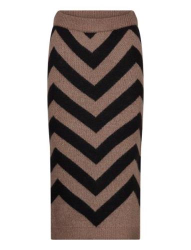 Yaskavalli Hw Midi Knit Skirt S. YAS Brown