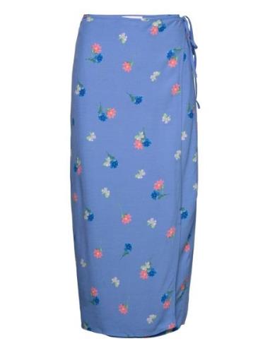 Enwatermelon Midi Skirt Aop 7014 Envii Blue