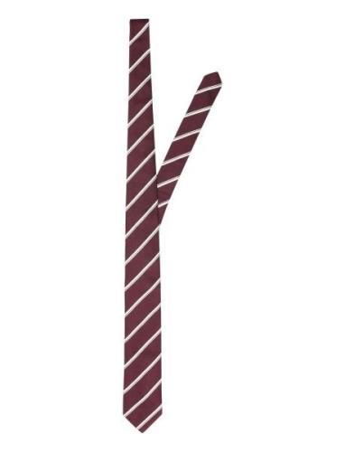 Slhlane Stripe Tie Noos Selected Homme Burgundy