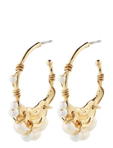 Focus Recycled Hoop Earrings Pilgrim Gold