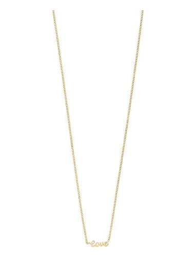 Love Recycled Necklace Pilgrim Gold