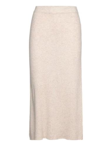 Rib A-Line Skirt Davida Cashmere Beige