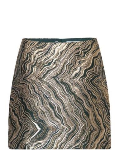 Msevelina Short Jaquard Skirt Minus Green