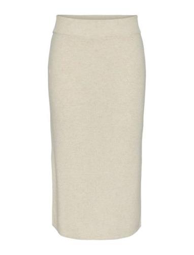 Yasassi Hw Midi Knit Skirt S. Noos YAS White