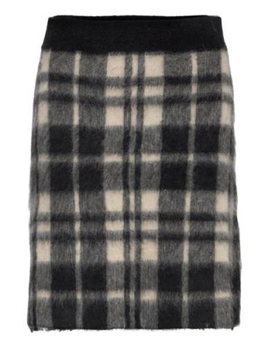 Plaid Alpaca-Blend Miniskirt Polo Ralph Lauren Black