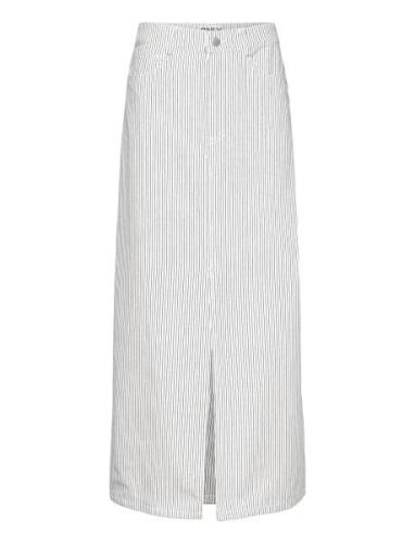 Onlmerle Hw Lon Slit Stripe Skirt Cc Pnt ONLY White