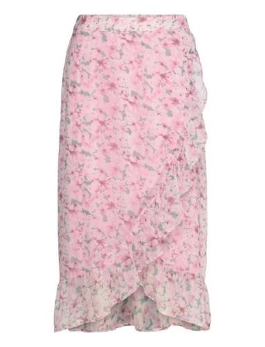 Vmsmilla H/W Wrap Skirt Wvn Ga Vero Moda Pink