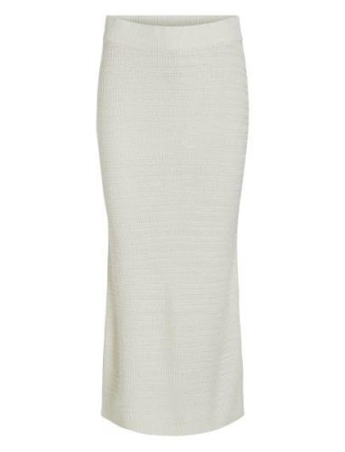 Vimargot Midi Knit Skirt/Ln Vila White