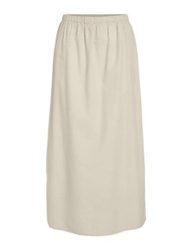 Viemma Hw Midi Skirt/Ka Vila Beige