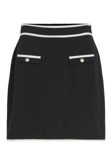 Visola Hw Short Contrast Skirt/Ka Vila Black