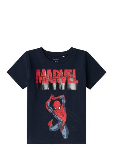 Nmmjaba Spiderman Ss Top Mar Name It Navy