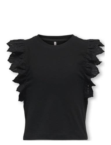 Kogbetty Life S/S Frill Top Jrs Kids Only Black