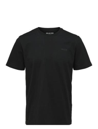 Slhaspen Logo Ss O-Neck Tee Noos Selected Homme Black