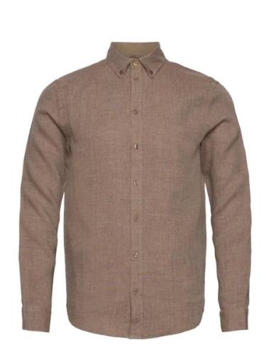 Theo Linen Shirt Mos Mosh Gallery Brown